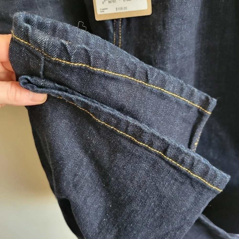NWT Prana Feener Jean Organic Cotton Dark Wash Straight Fit 38 × 30